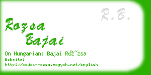 rozsa bajai business card
